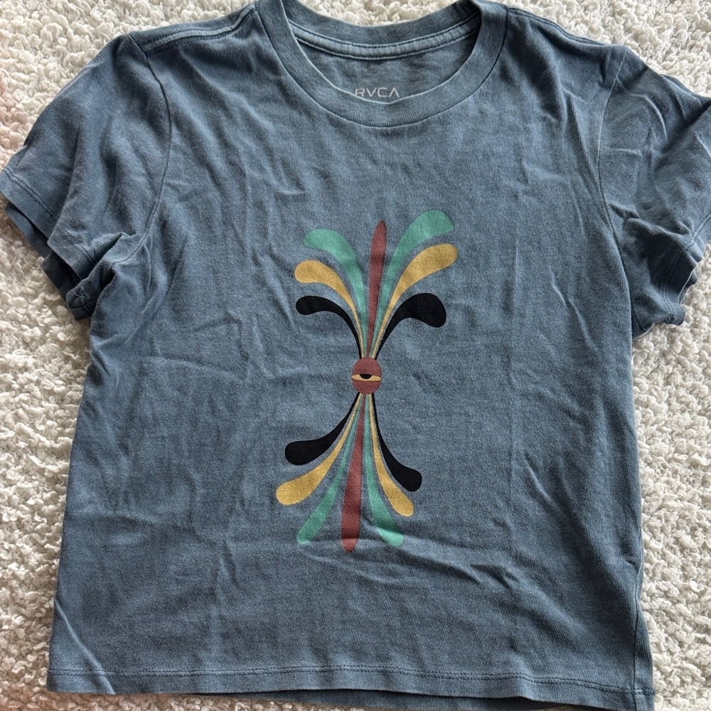 RVCA Kids Teal Graphic Tee